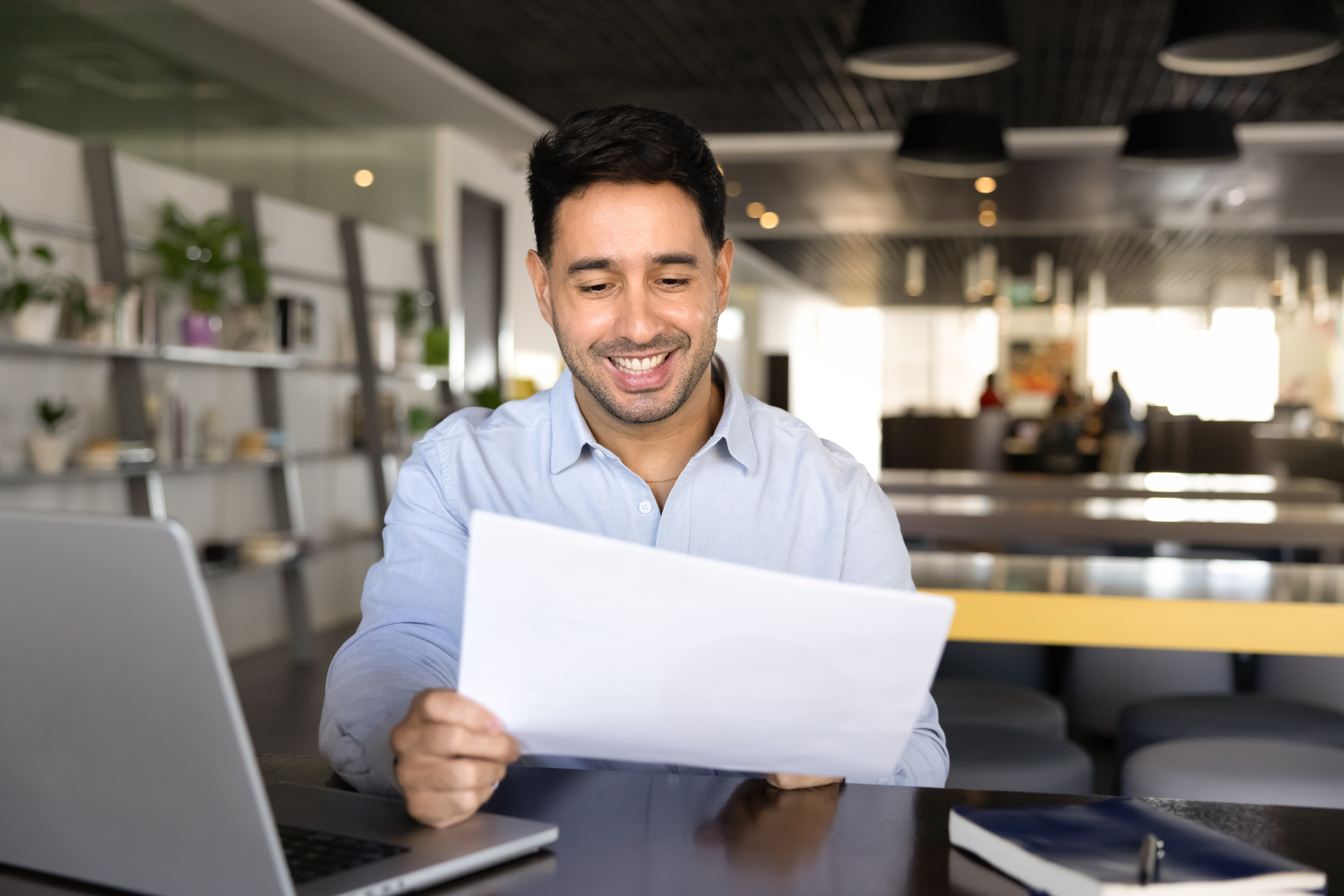 business owner reviews quarterly numbers